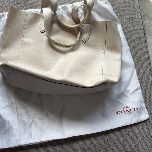 Coach Ivory Leather Tote Bag - Picture 5 of 6